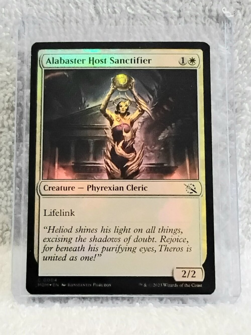 5/$20 Mint 2023 MTG Alabaster Host Sanctifier C Foil Card 0004 Deckmaster!!